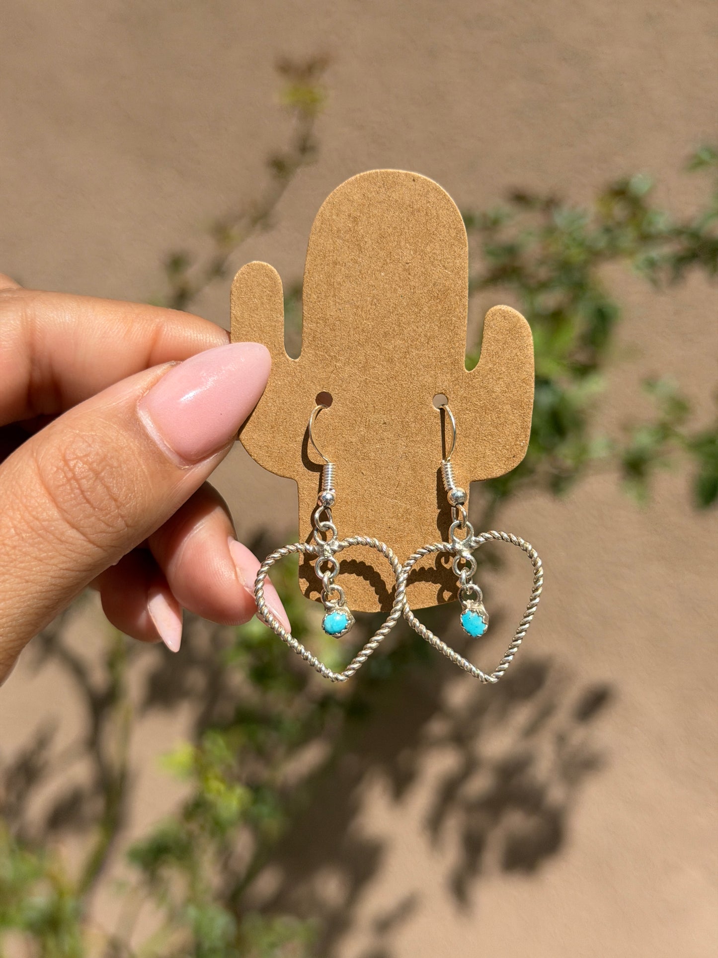 Zuni heart dangles