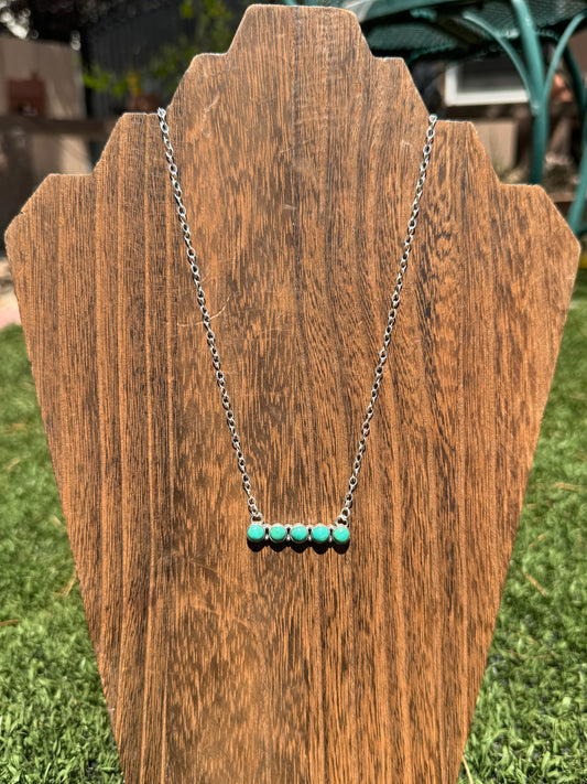 Mini 5 stone Turquoise bar
