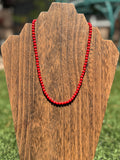 Red coral beaded Necklace