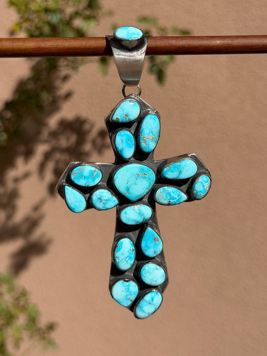 Chimney Butte White Water TQ cross pendant