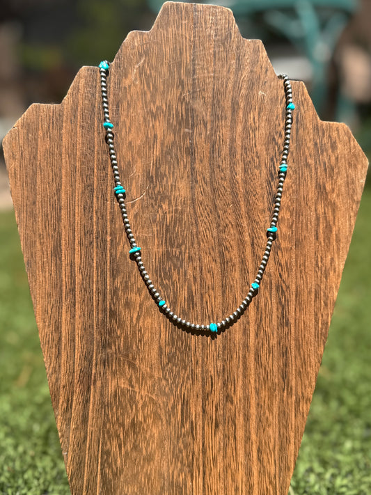 Sleeping beauty & pearls necklace