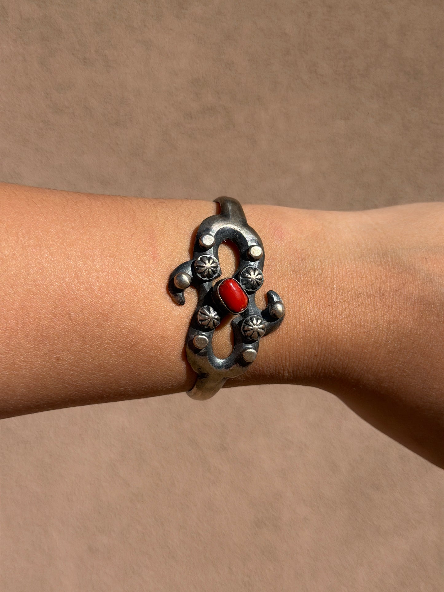 Chimney Butte Red coral cuff