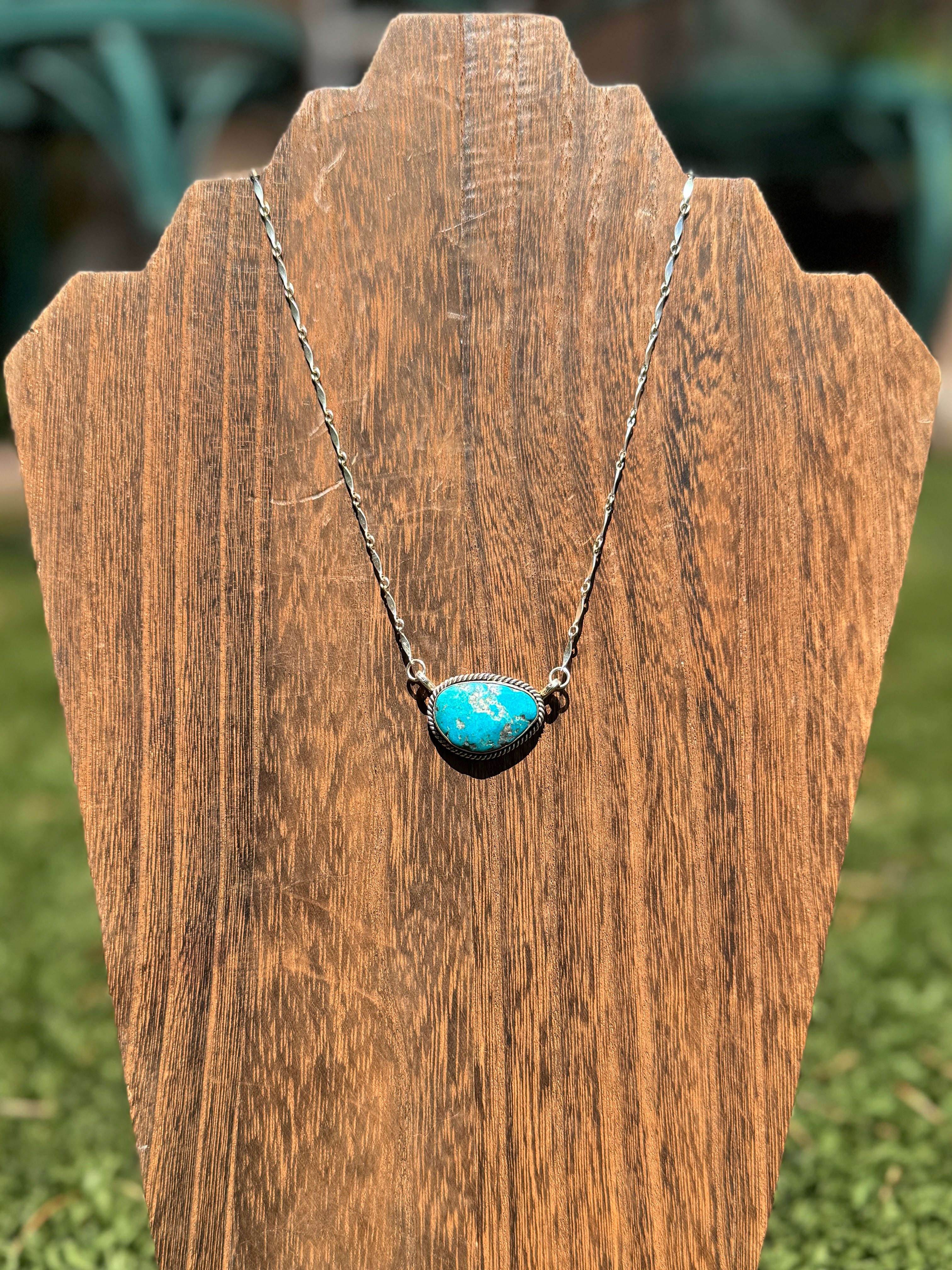 Turquoise Bar Necklace
