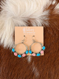 Marcella James Pink Conch & Sleeping Beauty Earrings