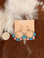 Marcella James Pink Conch & Sleeping Beauty Earrings