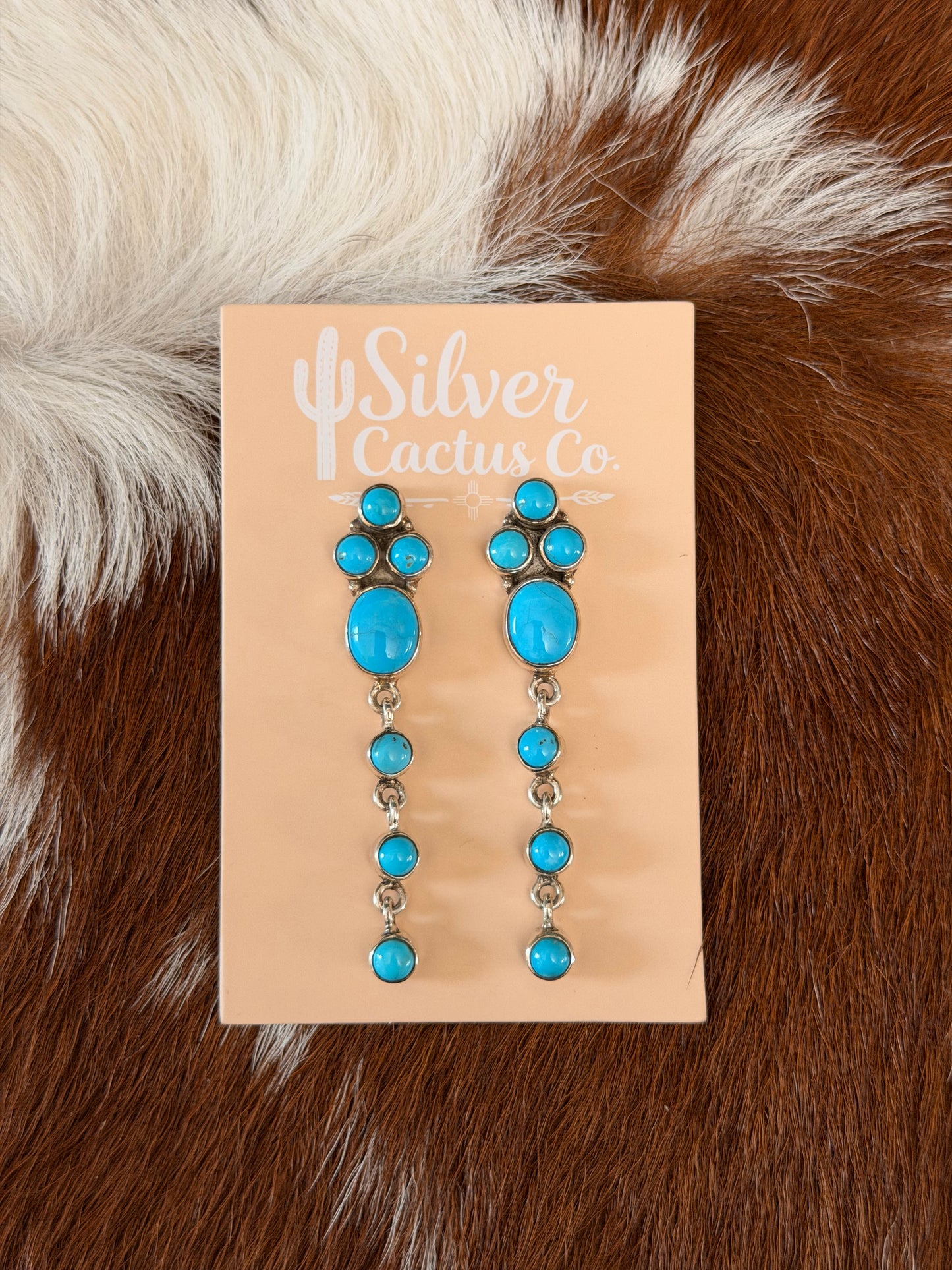 Sleeping Beauty Post Dangle Earrings