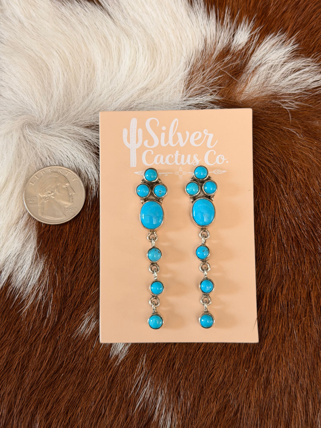 Sleeping Beauty Post Dangle Earrings