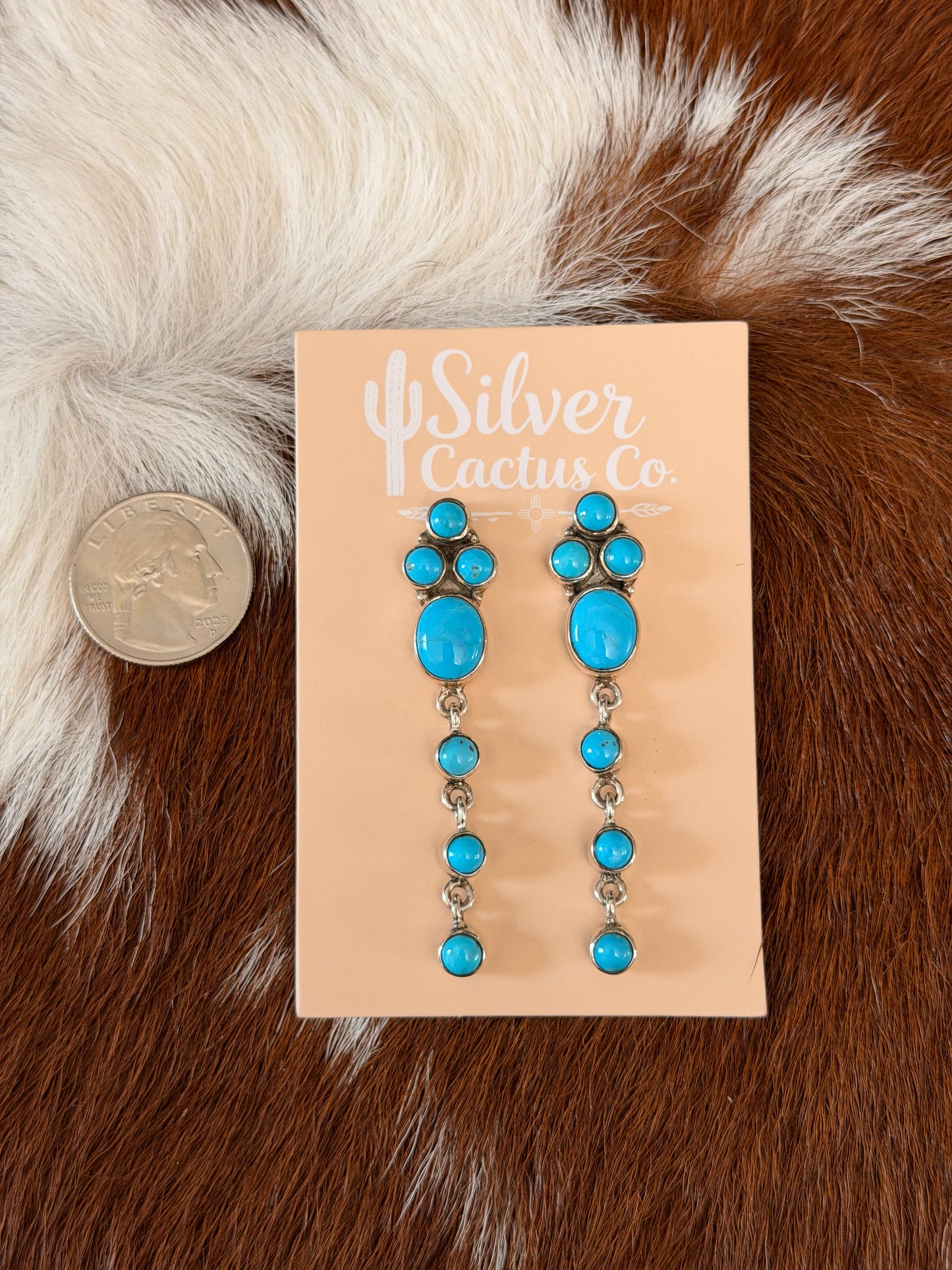 Sleeping Beauty Post Dangle Earrings