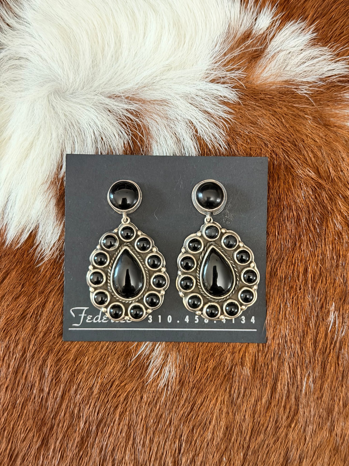 Federico Jimenez Black Onyx Earrings