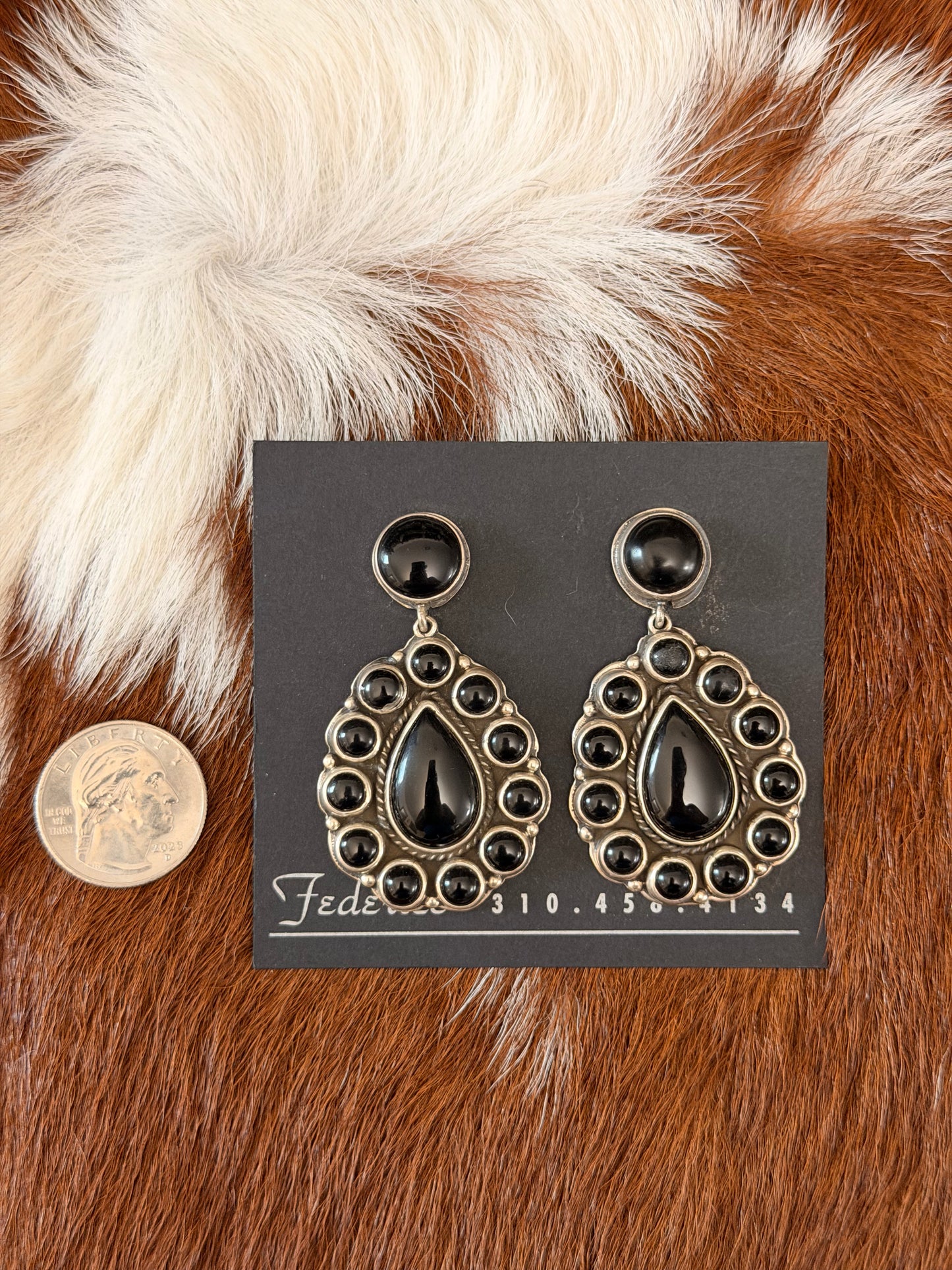 Federico Jimenez Black Onyx Earrings