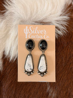 Albert Jake Black Onyx and White Buffalo Earrings
