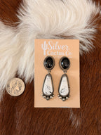 Albert Jake Black Onyx and White Buffalo Earrings