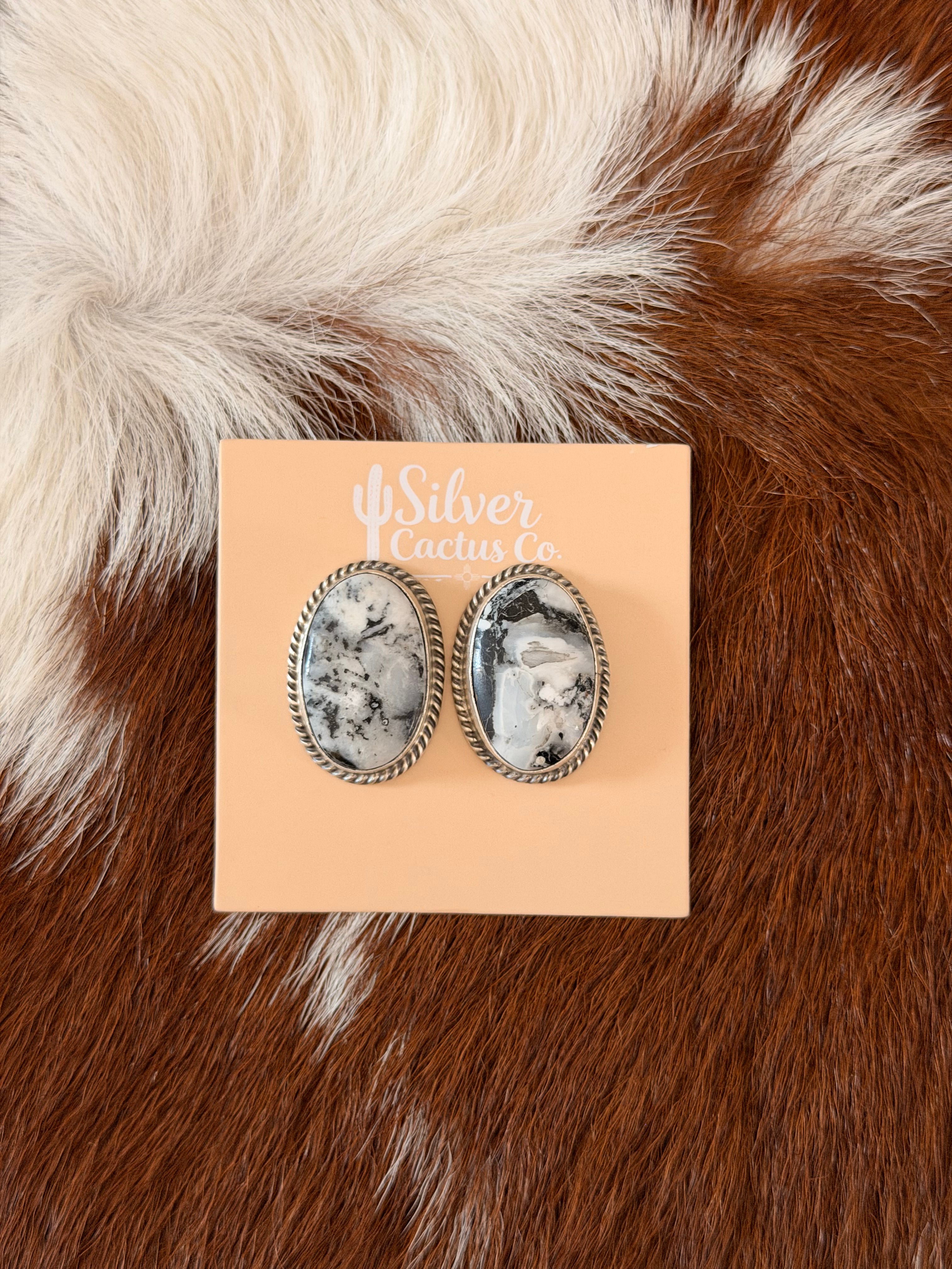 Tricia Smith White Buffalo Stud Earrings