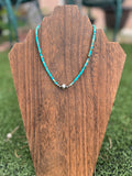 Turquoise heishi choker