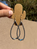 Silver pearl & Golden Hills earrings