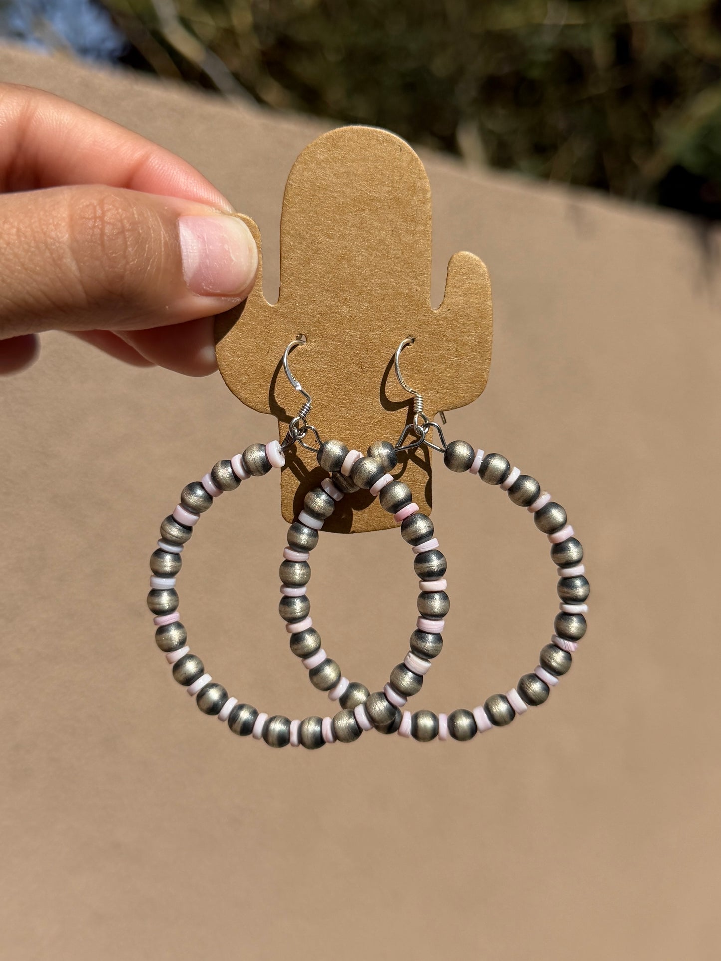 Chimney Butte Silver pearl & Pink hoops