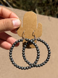Chimney Butte Silver pearl hoops