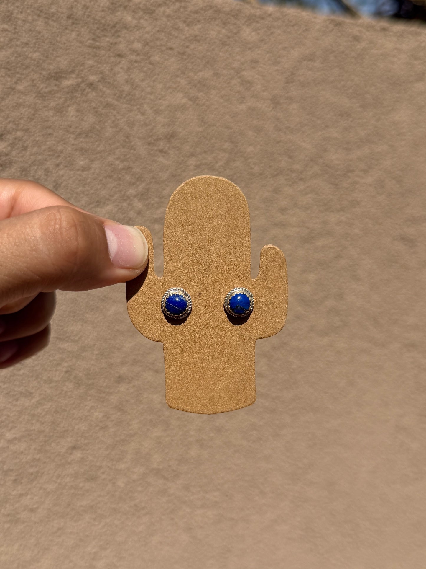 Native made Blue lapis studs