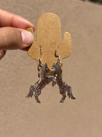 Louise Yazzie Silver horse dangles