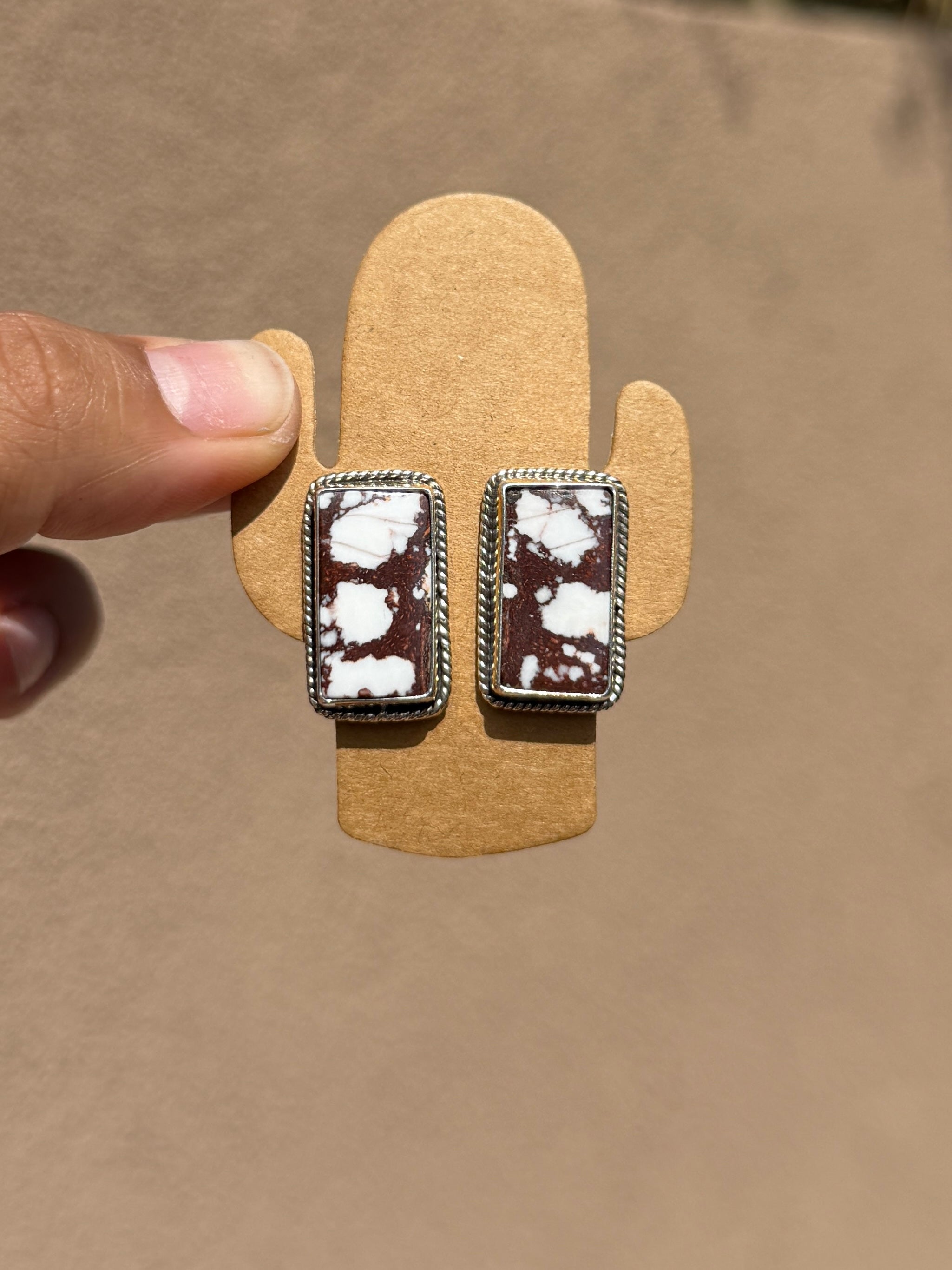 Wild horse rectangle studs