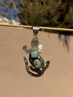 Chimney Butte Mine #8 TQ lizard pendant