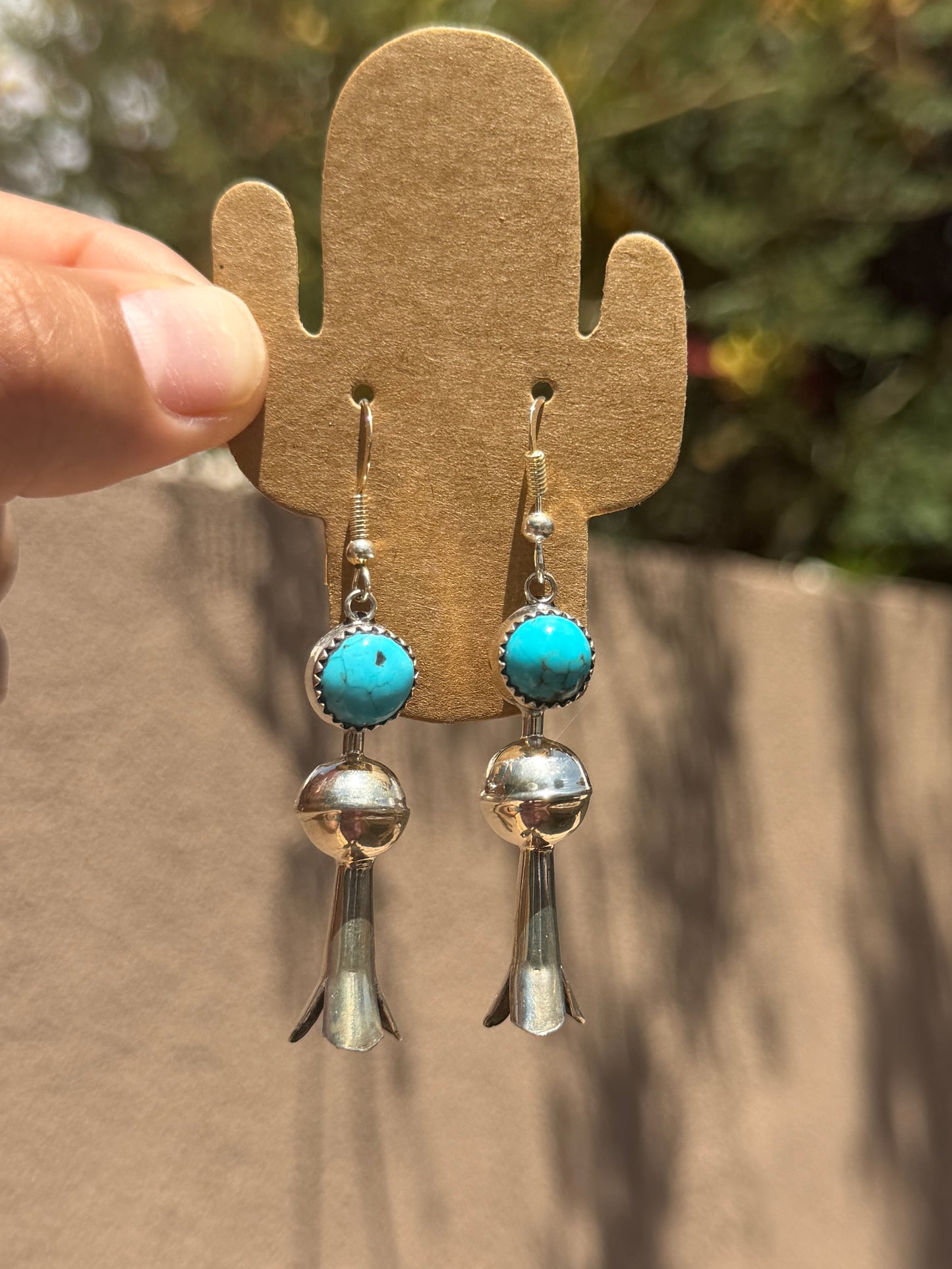 Emily Tosise blossom & turquoise dangles