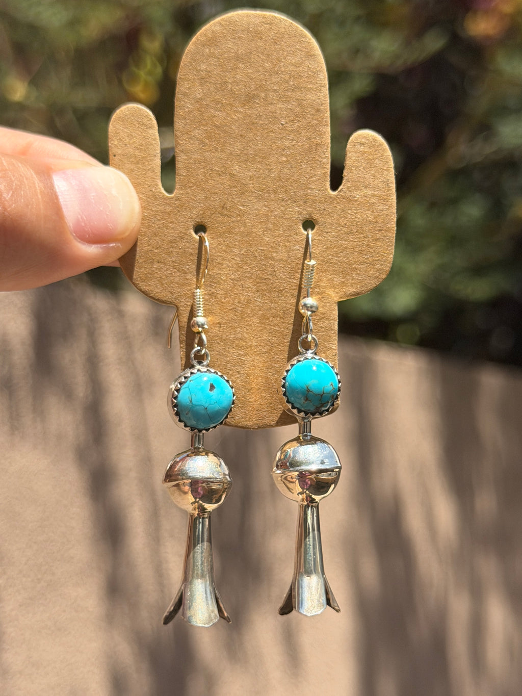 Emily Tosise blossom & turquoise dangles