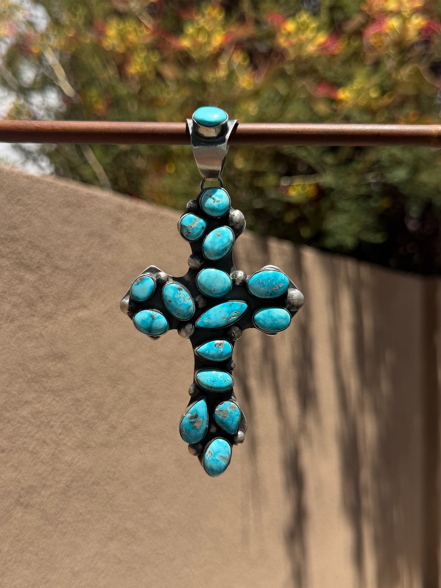 Chimney Butte White Water cross pendant