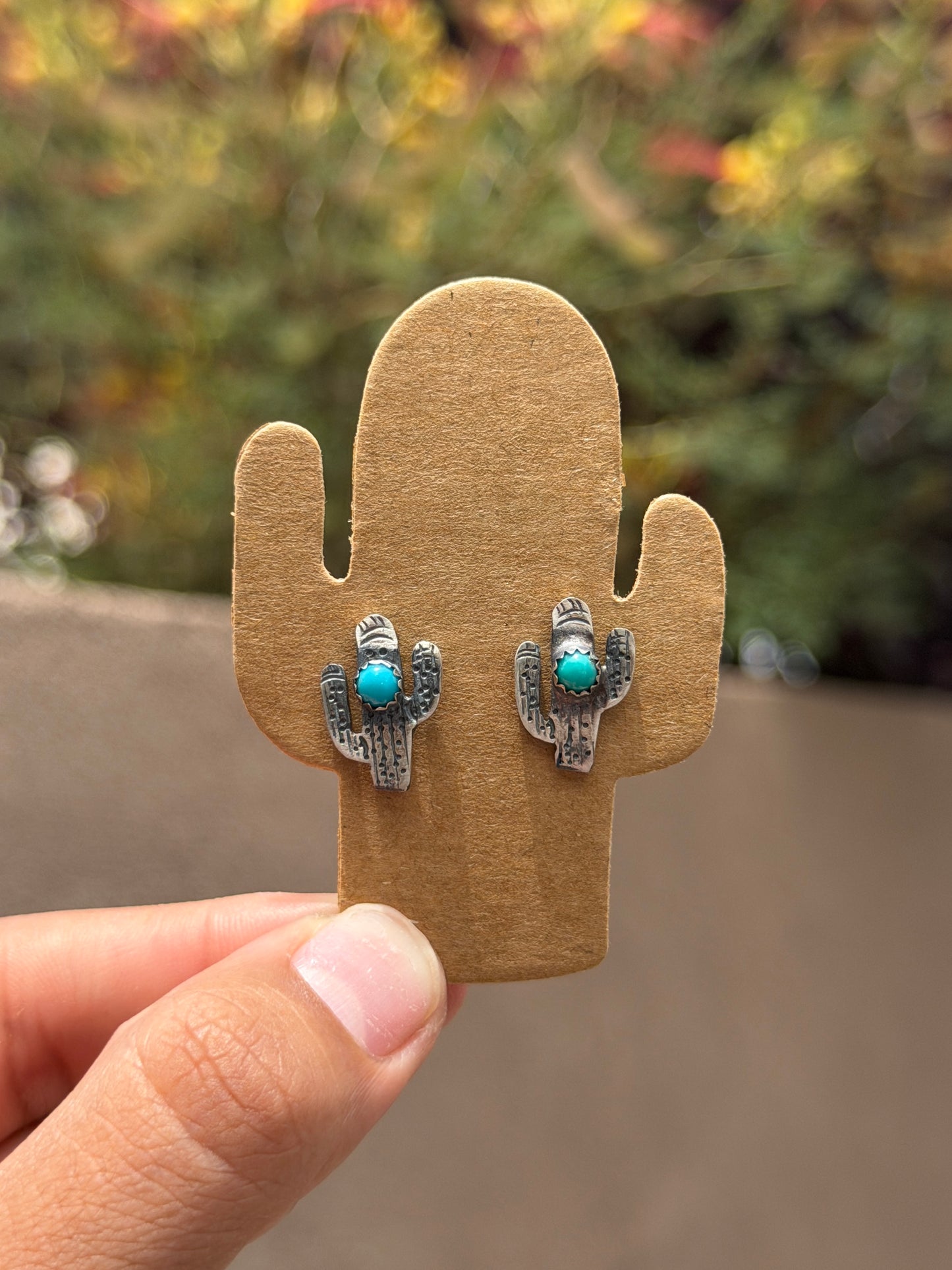 Native made cactus studs