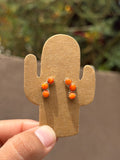 Janice Spencer Orange spiny earrings
