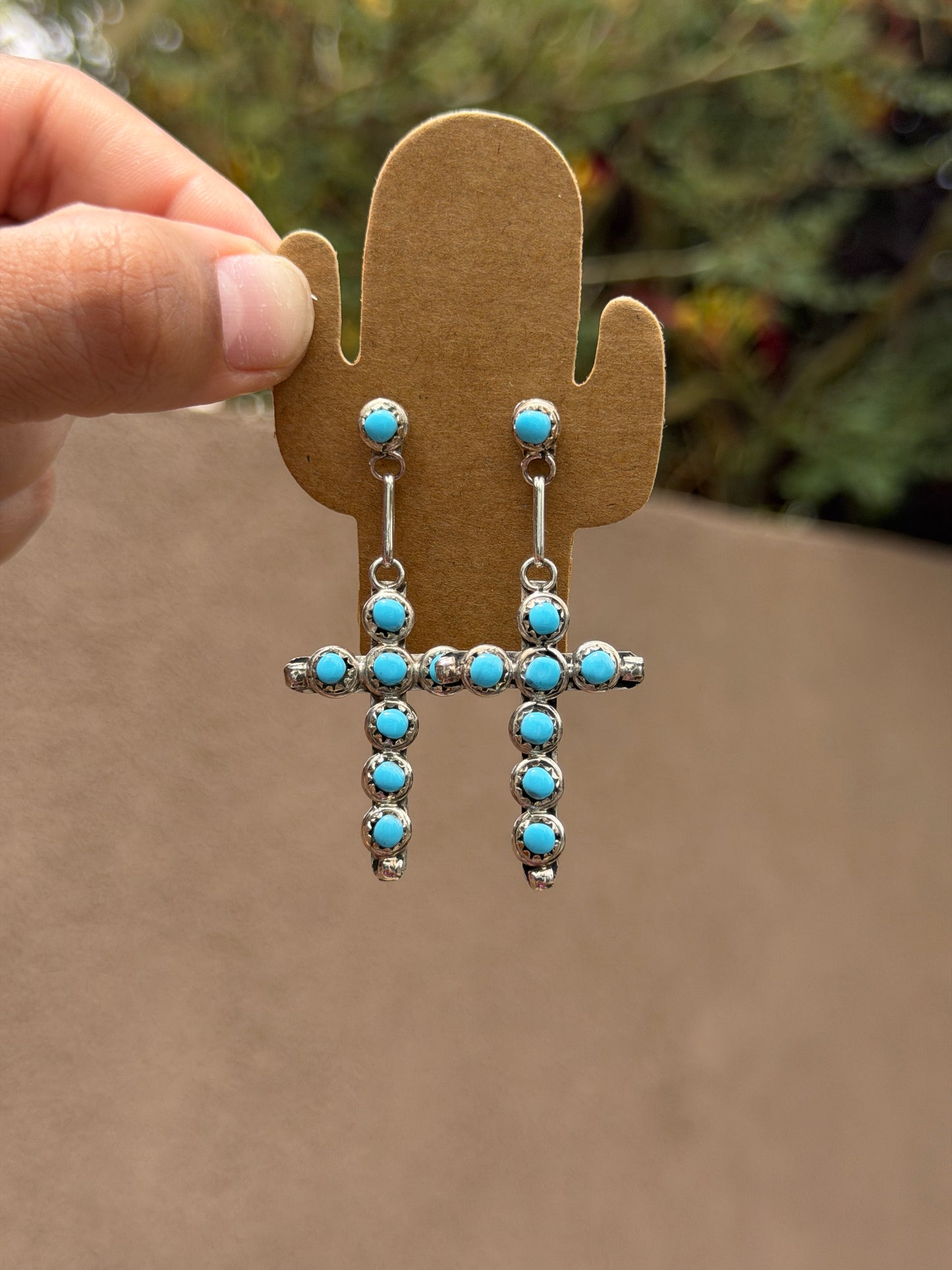 Davis Kaamasee Turquoise cross dangles