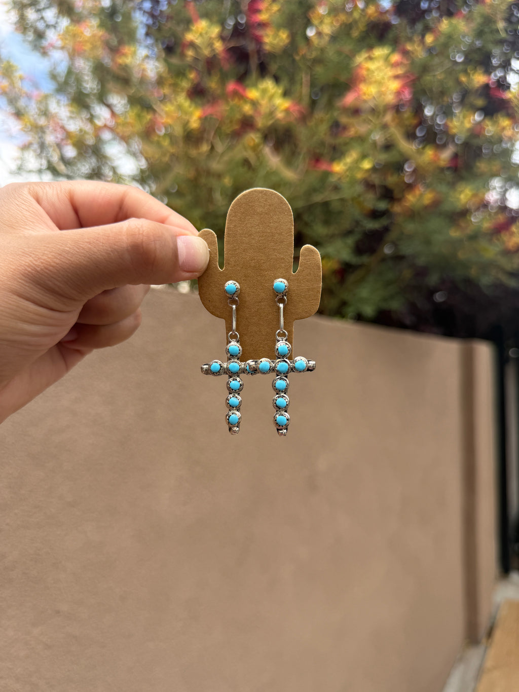 Davis Kaamasee Turquoise cross dangles