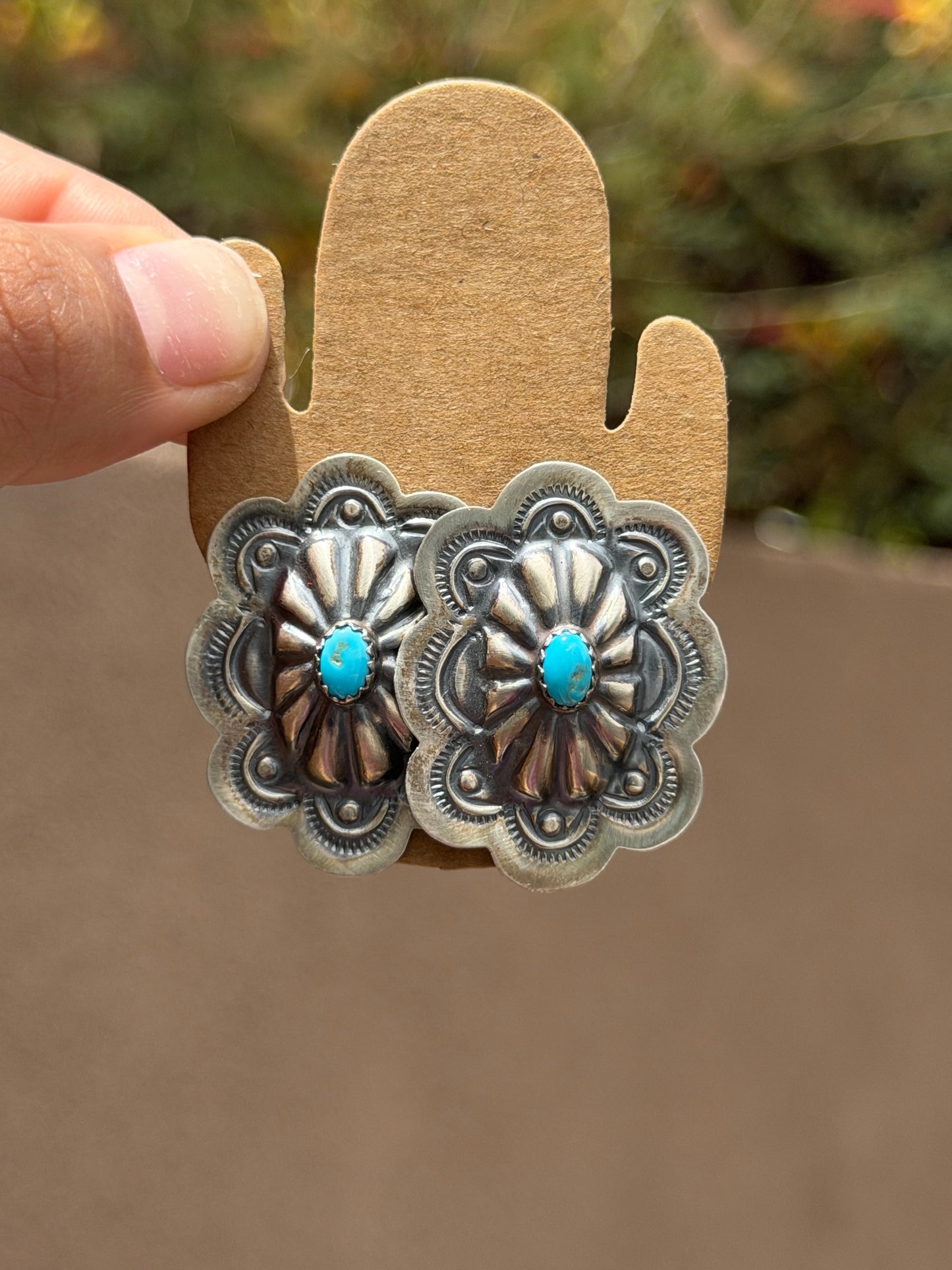 Lavina Benally concho earrings