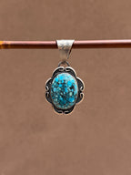 Gilbert Nez Spider Web turquoise pendant