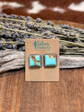 Mine #8 Stud Earrings