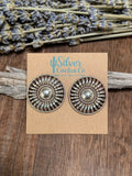 Thomas Charlie Silver Concho Earrings