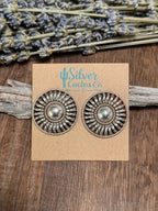 Thomas Charlie Silver Concho Earrings