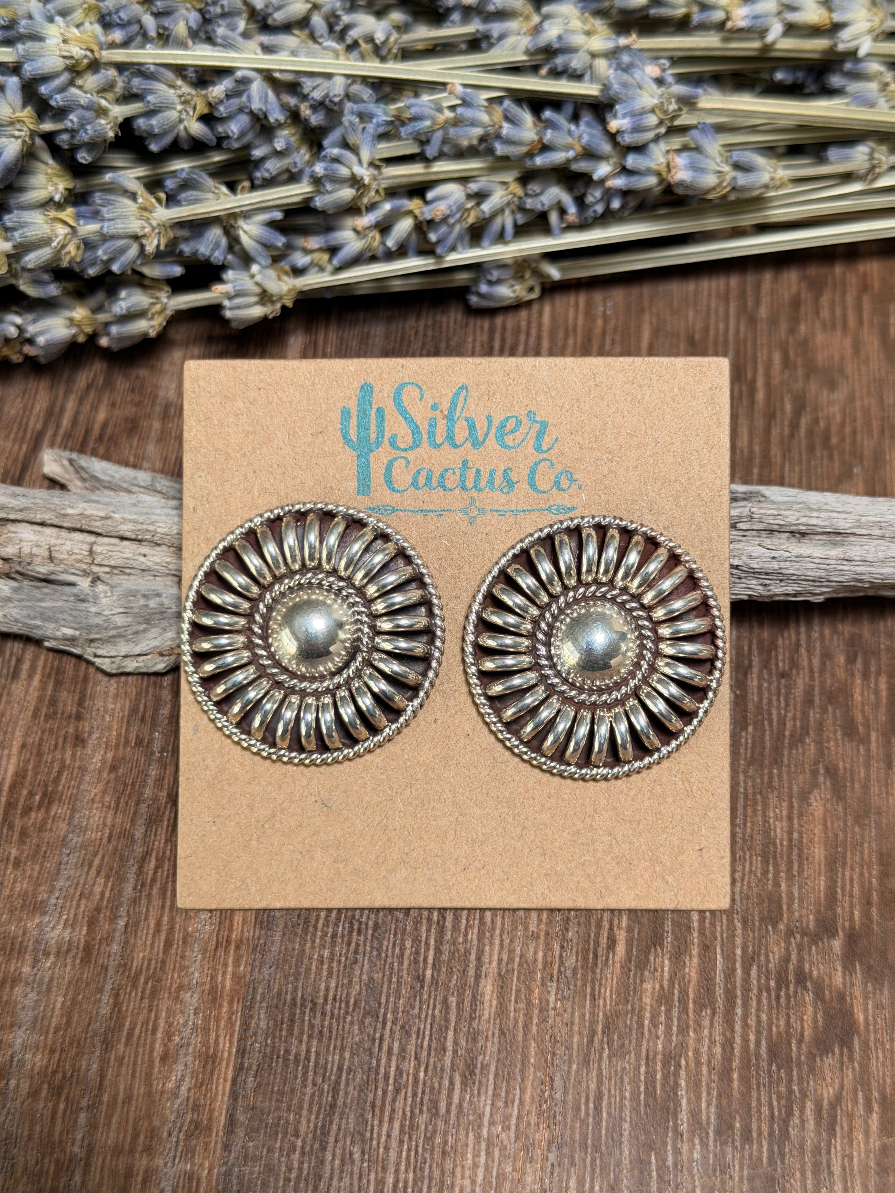 Thomas Charlie Silver Concho Earrings