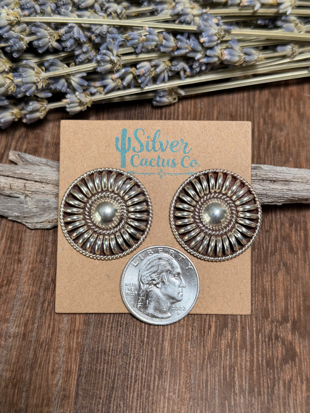 Thomas Charlie Silver Concho Earrings