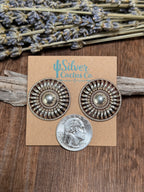 Thomas Charlie Silver Concho Earrings