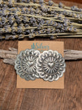 Ty Etsitty Silver Heart Concho Earrings