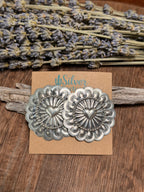 Ty Etsitty Silver Heart Concho Earrings