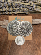 Ty Etsitty Silver Heart Concho Earrings