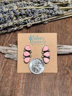 Hiram Largo 3 Stone Pink Conch Studs