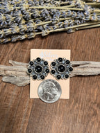 Dorthy Pozernick Black Onyx Cluster Studs
