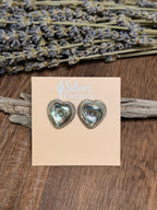 Delbert Sacatero Abalone Heart Studs