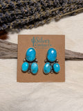 Hiram Largo Kingman 3 Stone Earrings