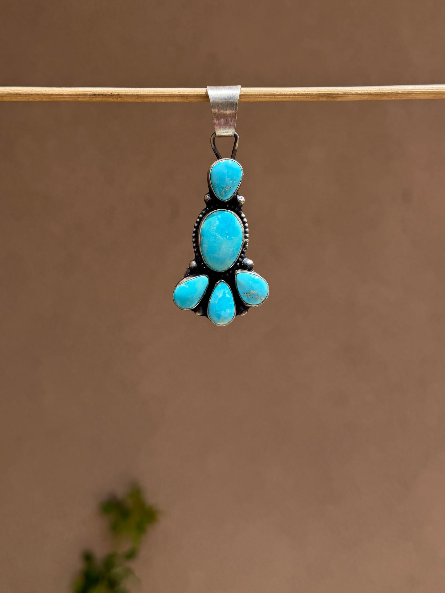 Sheila White Water turquoise pendant