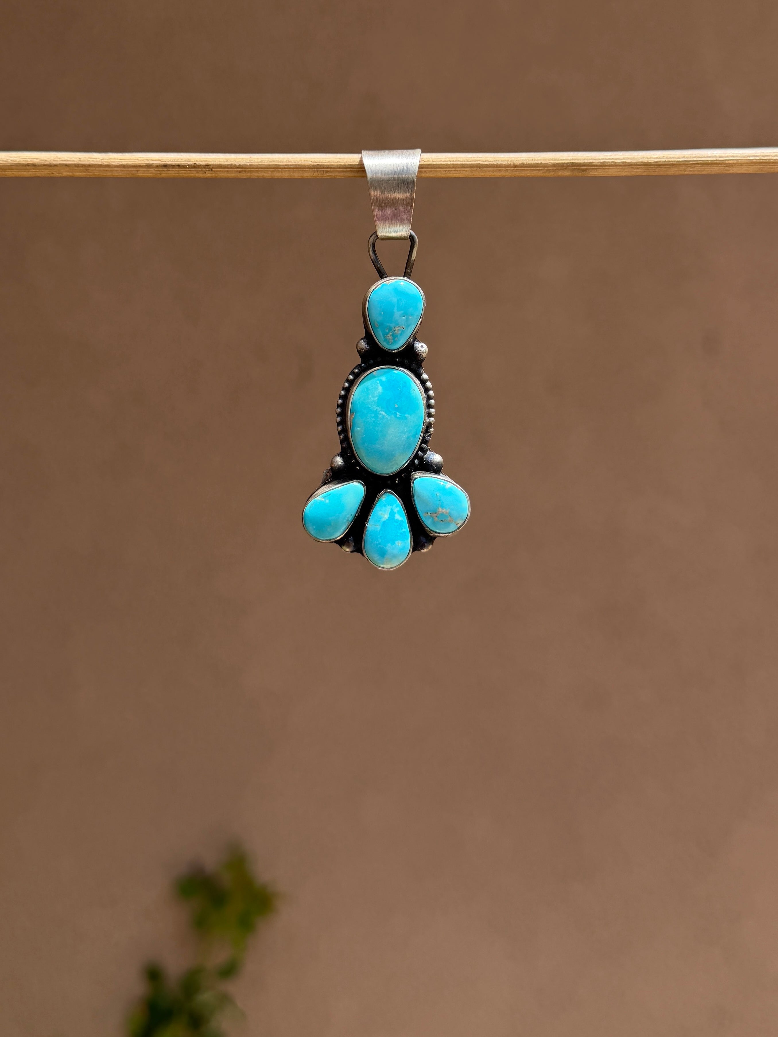 Sheila White Water turquoise pendant
