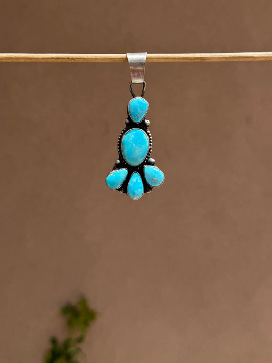 Sheila White Water turquoise pendant